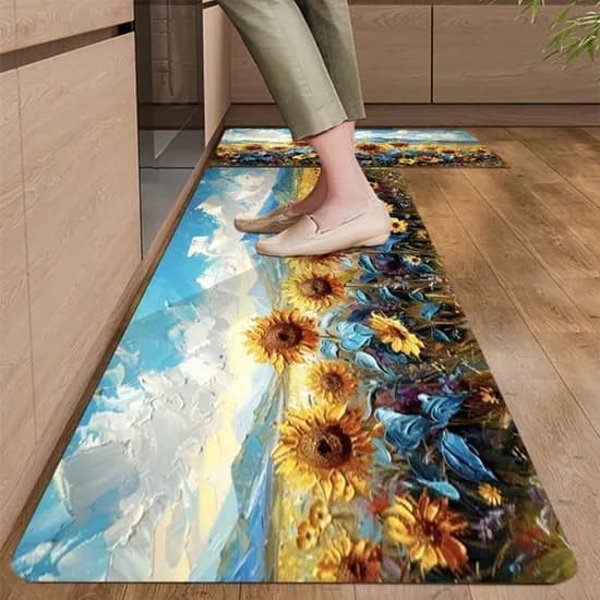 숲과사람들 풍수인테리어 해바라기 발매트 80x50cm+150x50cm 1세트