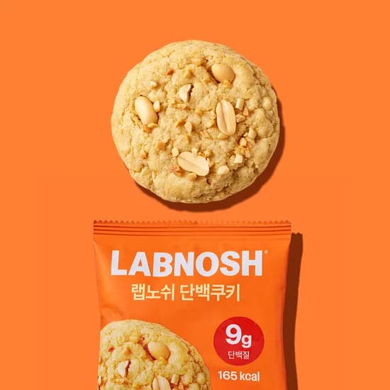 랩노쉬 단백쿠키, 피넛버터, 40g, 10개