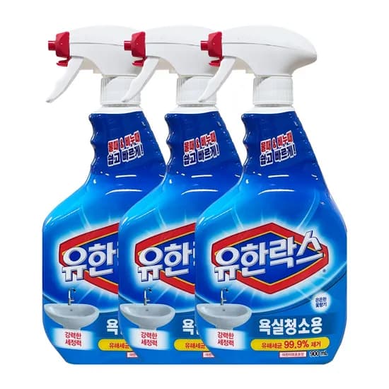 유한락스 욕실청소용 세정제 900ml 3개