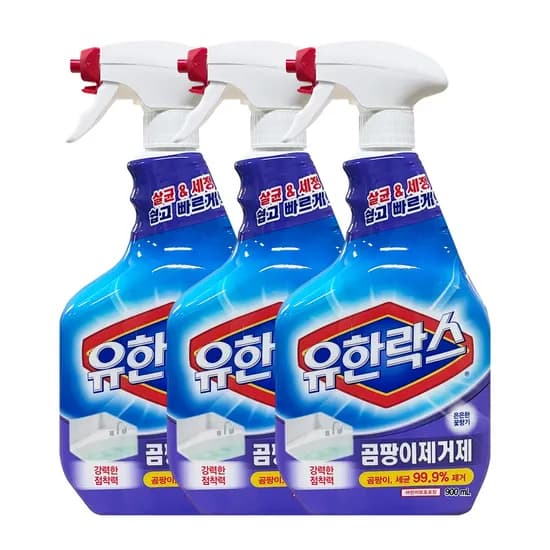 유한락스 곰팡이제거제 900ml 3개