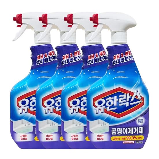 유한락스 곰팡이제거제 900ml 4개
