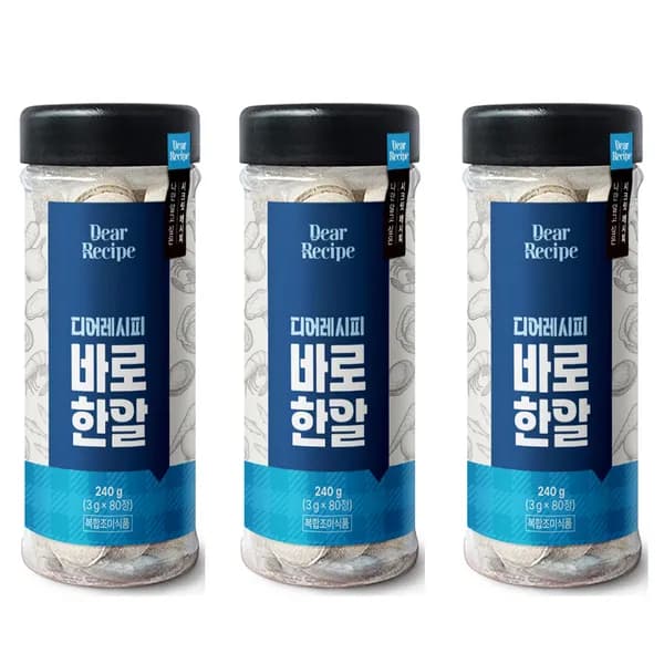 디어레시피 바로한알 코인육수 멸치 동전 80정 3개
