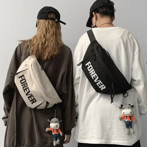 남녀공용 데일리 크로스 슬링백 블랙 FREE 1개