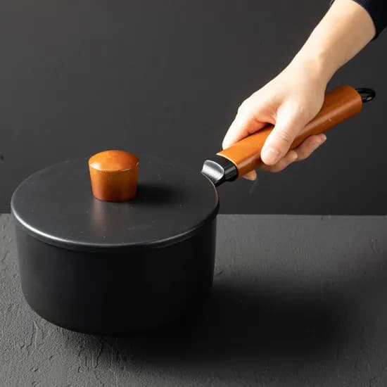 바이마르 블랙빈 16편수 냄비, 블랙, 16cm, 1개