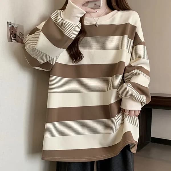 루즈핏 단가라 맨투맨 티셔츠 DA-0018 블랙 13,970원
