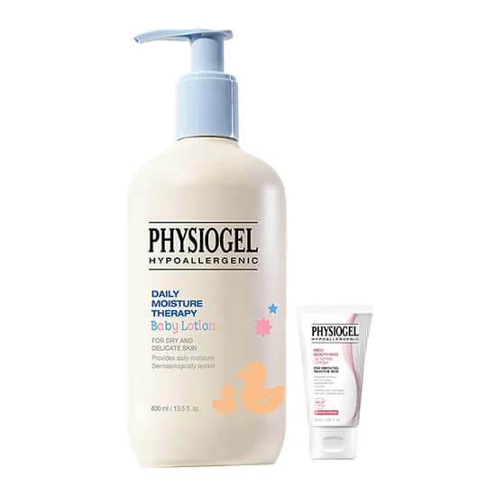 피지오겔 데일리 모이스쳐 테라피 베이비 로션, 400ml, 1개 + 레드 수딩 리페어 크림, 30ml, 1개