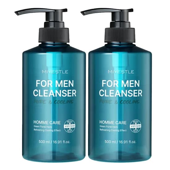 미에뜰 FOR MEN CLEANSER 약산성 쿨링 남성청결제, 500ml, 2개