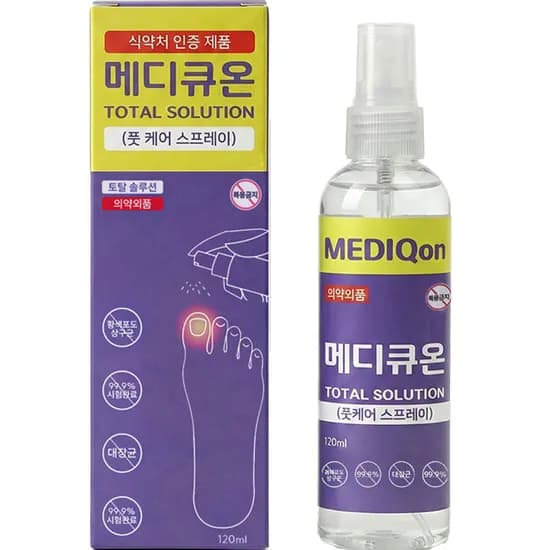 메디큐온 토탈 솔루션 미스트 풋케어 스프레이, 120ml, 3개
