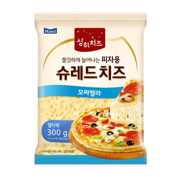상하치즈 슈레드치즈 모짜렐라 75g 4팩