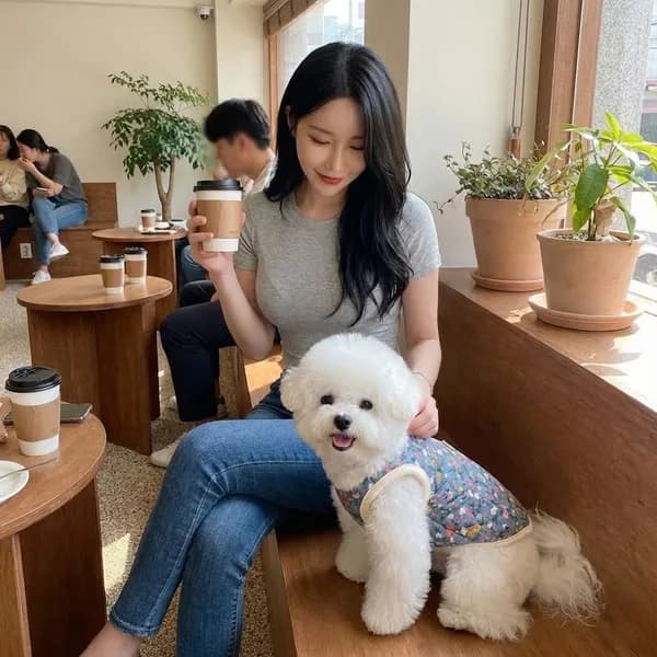 강아지 패딩 조끼 하네스 블루 L 1개 8,900원