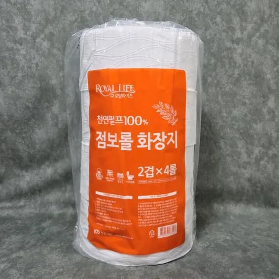 로얄라이프 천연펄프 점보롤 화장지 4롤 150m 1개