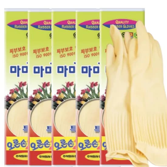 마미손 오른손 고무장갑, 화이트, 특대(XL), 10매, 1개