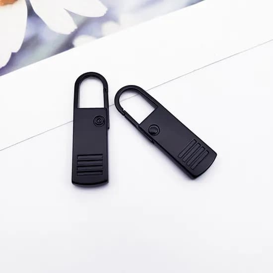 만능 지퍼 고리 간편 터치 지퍼 손잡이, 블랙, 5개
