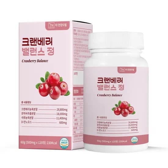 더건강드림 크랜베리 밸런스 정 500mg 120정 1박스