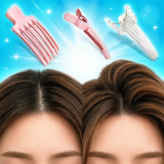 세플로 정수리 앞머리 뿌리볼륨 집게 핑크 3종 1세트