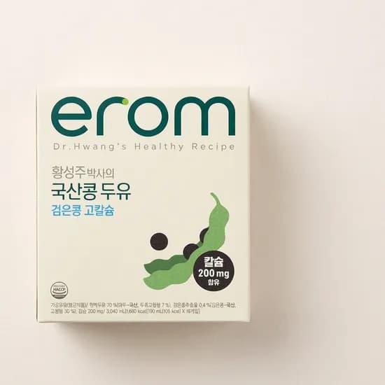이롬 황성주박사의 국산콩 두유 검은콩 고칼슘 190ml 16개