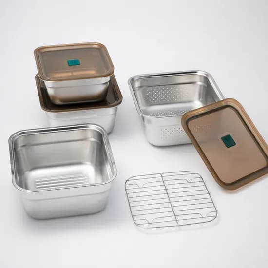 켈하임 스텐 밧드 풀세트, 대중소, 27cm, 25cm, 23cm, 타공 바스켓, 10P, 1세트