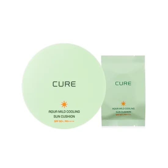 김정문알로에 큐어 마일드 쿨링 선쿠션 본품25gx 1개+리필25gx1개 , 50g, 1세트