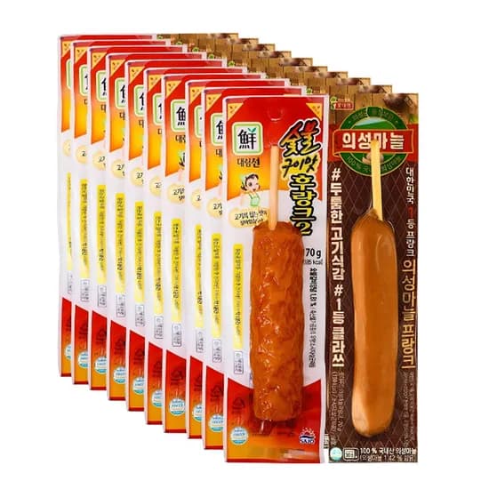 핫바 20개 세트 의성마늘프랑크 10개 외 숯불구이맛후랑크