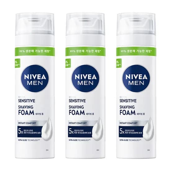 니베아맨 센시티브 쉐이빙 폼 200ml 3개