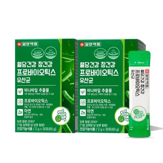 일양약품 혈당건강 장건강 프로바이오틱스 유산균 2g 30포 2박스