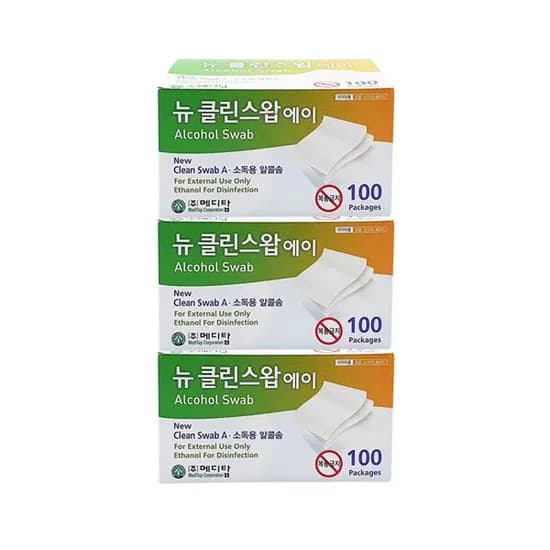메디탑 뉴클린스왑A 1매포장 100매 3개