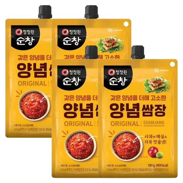 청정원 순창 양념쌈장 190g 4개