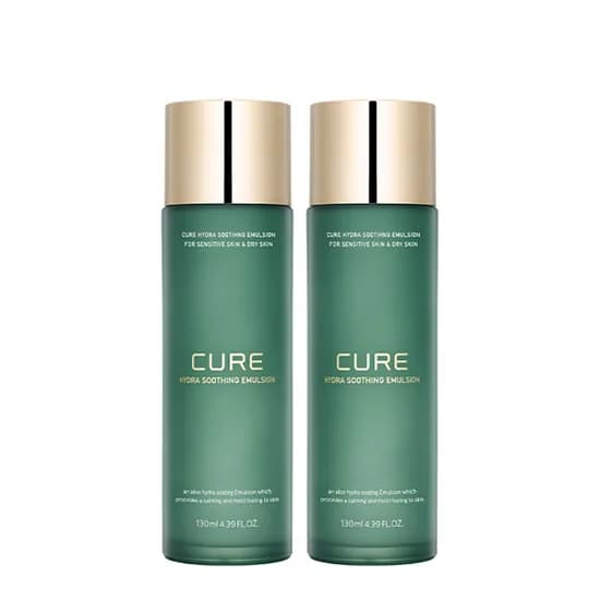 김정문알로에 큐어 하이드라 수딩 에멀젼, 130ml, 2개