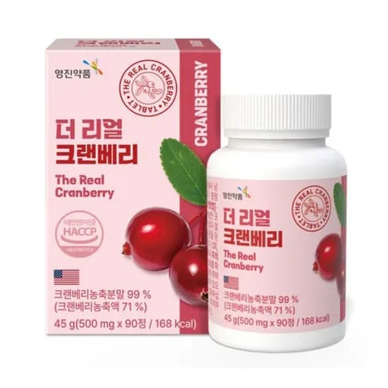 영진약품 더 리얼 크랜베리 90정 1병