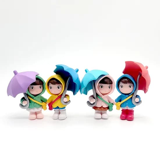 우비걸스 피규어 4종세트, 혼합, 4개