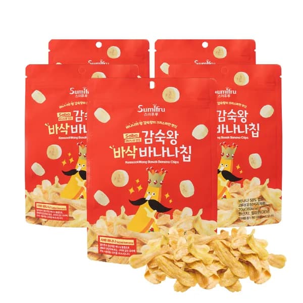 스미후루 감숙왕 바삭 바나나칩 70g 5개