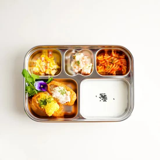 올품락 포스코 STS304 직사각 5구 스텐식판, 그레이, 본품 1P+뚜껑 1P, 1개