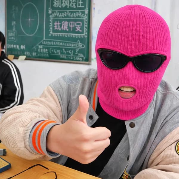 도둑컨셉 바라클라바 복면마스크 핫핑크 FREE 1개