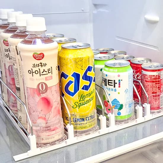 자동정렬 캔음료 슬라이드 디스펜서, 화이트, 1라인 일반핏, 38cm, 1개