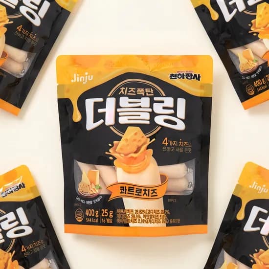 진주햄 천하장사 더블링 콰트로치즈 25g 16개입 3개