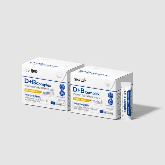 닥터라인 D+B콤플렉스 다이렉트 비타민D B 엽산 30포 2개
