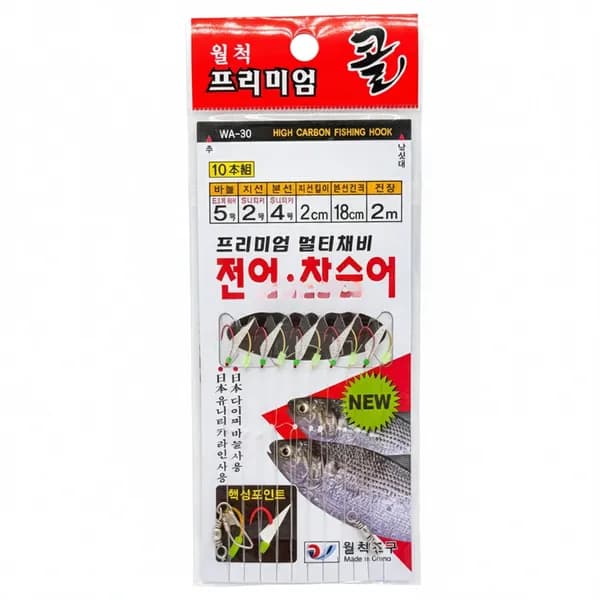 월척 프리미엄 멀티채비 카드채비 WA-30 전어·참숭어 5호 1개 5,300원