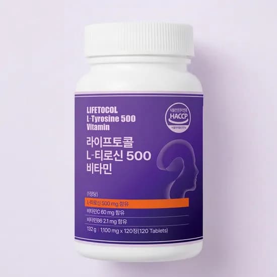 라이프토콜 L-티로신 500 비타민 500mg 120정 1병