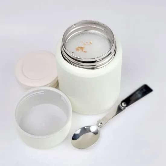 304 스텐 죽통, 아이보리, 500ml, 1개
