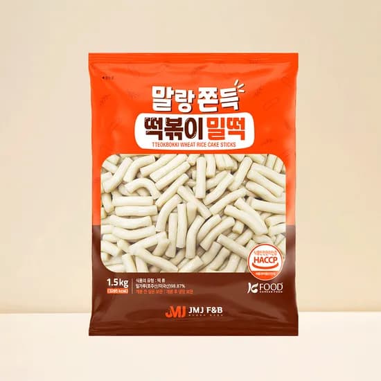 말랑쫀득 떡볶이 밀떡 1.5kg 1개