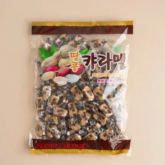 옛날 땅콩캬라멜 무색소 무향료 550g 1세트