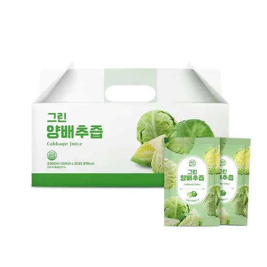 푸딩스 그린양배추즙 100ml 30포 1개