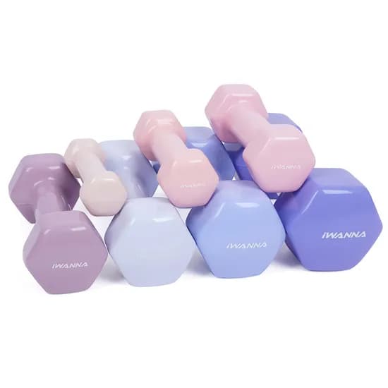 아이워너 뷰티 육각 덤벨 1.5kg 파스텔 핑크 2개입 1세트