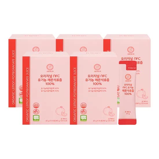 아르디엠 오리지널 NFC 유기농 레몬석류즙100 20g 14포 5박스