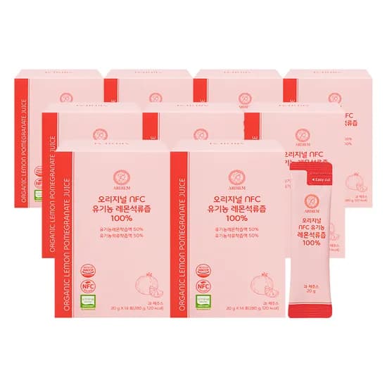아르디엠 오리지널 NFC 유기농 레몬석류즙100 20g 14포 9박스 27,710원