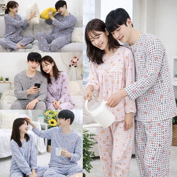 하랑이플 겨울 양면 기모 여성 파자마 상하세트, SW317-1, FREE, 1개