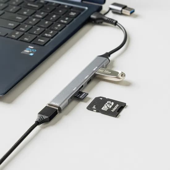 인썸 5in1 USB 3.0 4포트 C타입 멀티 허브 IMH-1, 그레이, 1개