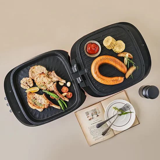 더블몬스터 초대형 양면그릴팬 레드 380mm 1개