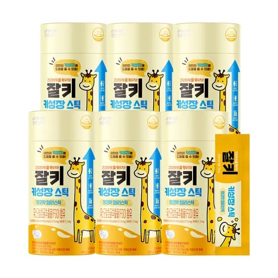 빙그레 잘키 키성장 스틱 망고맛 젤리스틱, 14포, 6박스