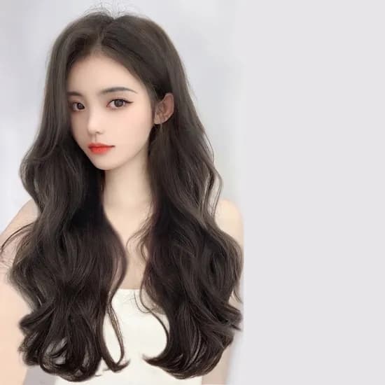 여성 똑딱이 긴머리 웨이브 부분가발, 브라운블랙, 3개